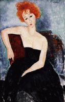 Modigliani, Amedeo - ung Redhead in an Evening Dress